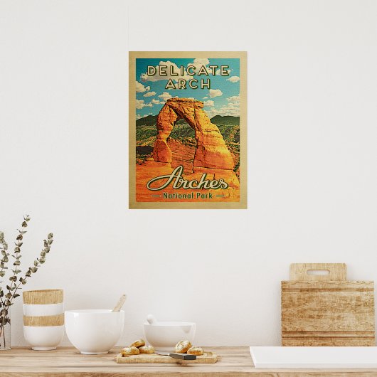 Nationaal park Arches - gespleten Arch Poster (Keuken)