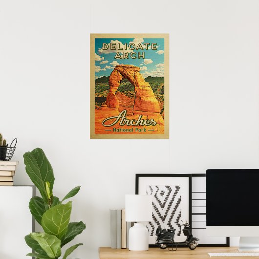 Nationaal park Arches - gespleten Arch Poster (Thuiskantoor)