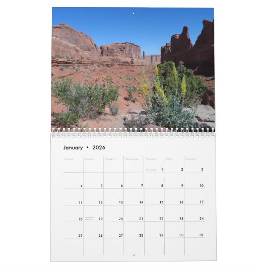 Nationaal park Arches Kalender (Jan 2026)