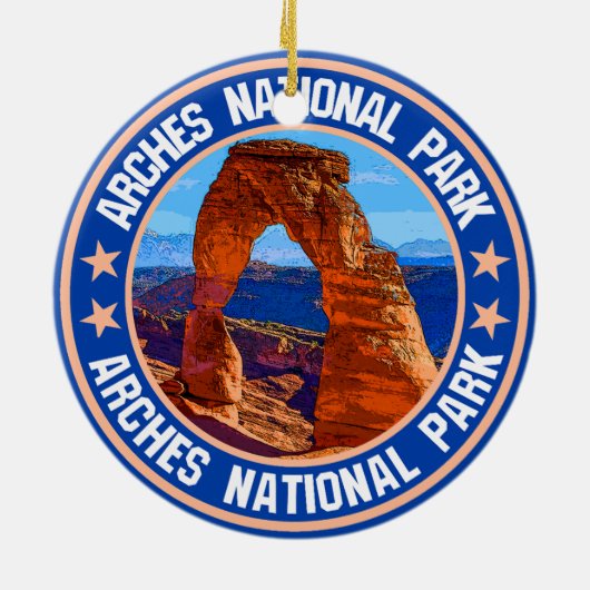 Nationaal park Arches Keramisch Ornament (Achterkant)