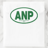 Nationaal park Arches Ovale Sticker (Tas)
