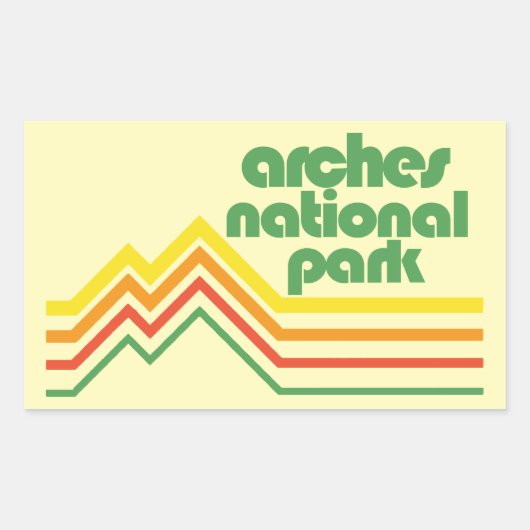 Nationaal park Arches Rechthoekige Sticker (Voorkant)