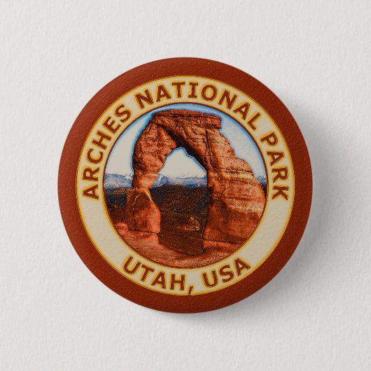 Nationaal park Arches Ronde Button 5,7 Cm (Voorkant)