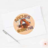 Nationaal park Arches Ronde Sticker (Envelop)