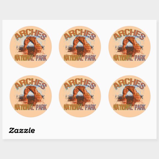 Nationaal park Arches Ronde Sticker (Vel)