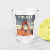 Nationaal park Arches Shot Glas (Voorkant)