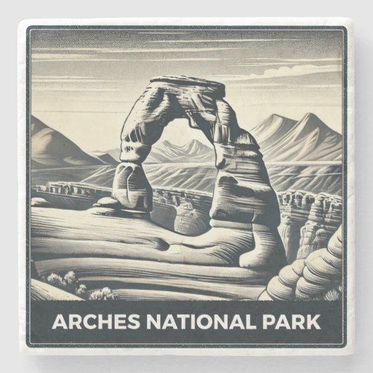 Nationaal park Arches Stenen Onderzetter (Voorkant)