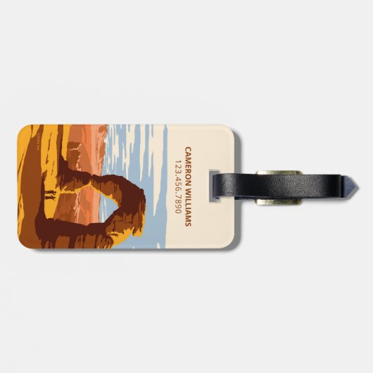 Nationaal park Arches Utah | Bagagelabel (Achterkant horizontaal)