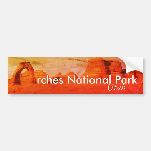 Nationaal park Arches, Utah Bumpersticker (Voorkant)