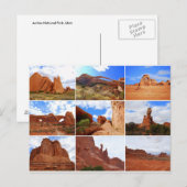 Nationaal park Arches, Utah, Collage, Briefkaart (Voorkant / Achterkant)