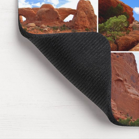 Nationaal park Arches, Utah, Collage Mousepad Muismat (Hoek)