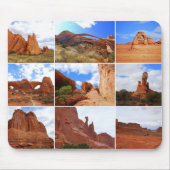 Nationaal park Arches, Utah, Collage Mousepad Muismat (Voorkant)