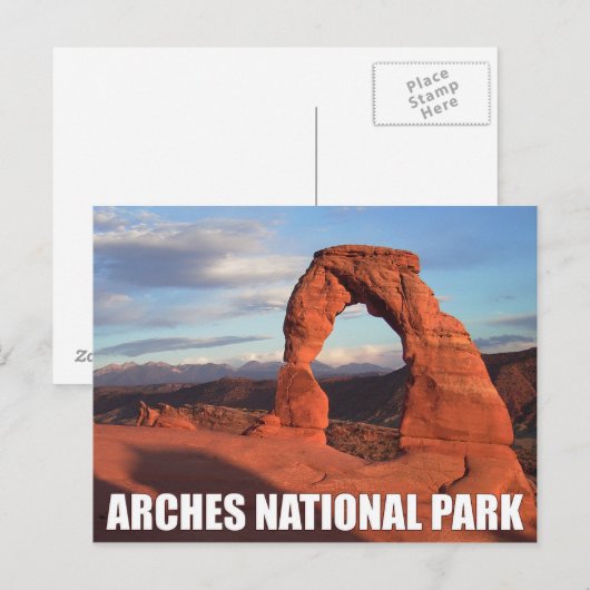 Nationaal park Arches, Utah Delicate Arch Briefkaa Briefkaart (Voorkant / Achterkant)