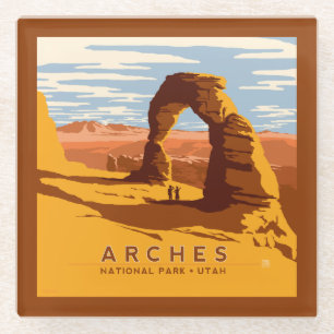Nationaal park Arches Utah   Glazen Onderzetter