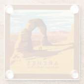 Nationaal park Arches Utah | Glazen Onderzetter (Achterkant)