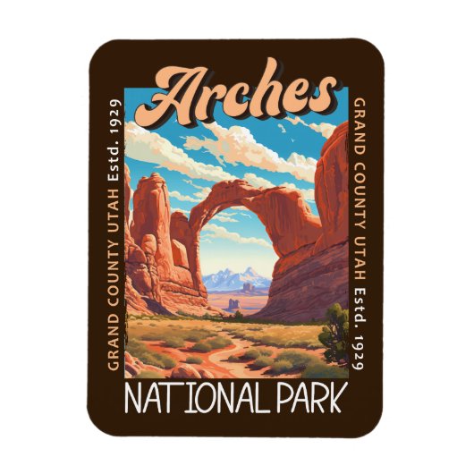 Nationaal park Arches Utah in nood Magneet (Verticaal)