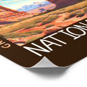 Nationaal park Arches Utah in nood Poster (Hoek)