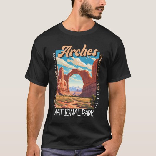 Nationaal park Arches Utah in nood T-shirt (Voorkant)