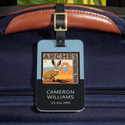 Nationaal park Arches, Utah | Jackrabbit Bagagelabel (Voorkant Insitu 2)