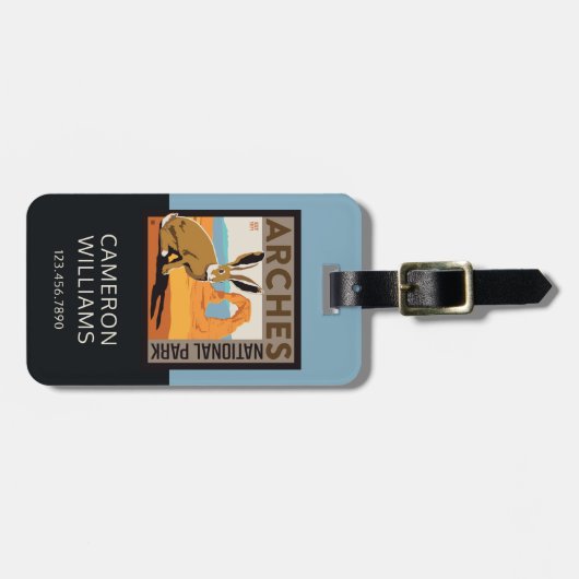 Nationaal park Arches, Utah | Jackrabbit Bagagelabel (Voorkant horizontaal)