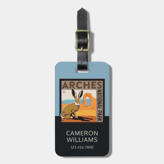 Nationaal park Arches, Utah | Jackrabbit Bagagelabel (Voorkant verticaal)
