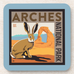 Nationaal park Arches, Utah   Jackrabbit Bier Onderzetter