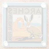 Nationaal park Arches, Utah | Jackrabbit Glazen Onderzetter (Achterkant)