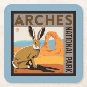 Nationaal park Arches, Utah | Jackrabbit Kartonnen Onderzetters (Voorkant)