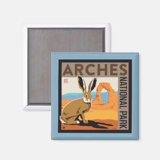 Nationaal park Arches, Utah | Jackrabbit Magneet (Voorkant / Achterkant)