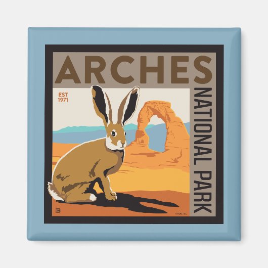 Nationaal park Arches, Utah | Jackrabbit Magneet (Voorkant)