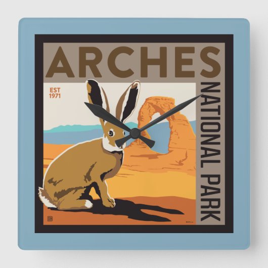 Nationaal park Arches, Utah | Jackrabbit Vierkante Klok (Voorkant)