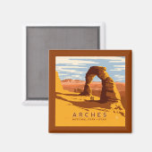 Nationaal park Arches Utah | Magneet (Voorkant / Achterkant)