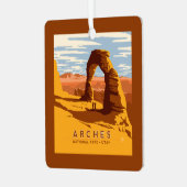 Nationaal park Arches Utah | Metalen Ornament (Voorkant links)