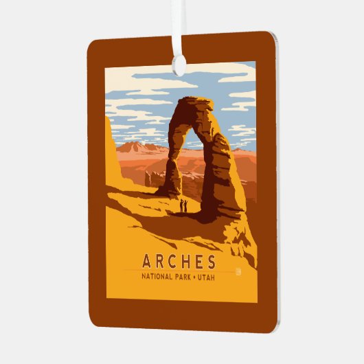Nationaal park Arches Utah | Metalen Ornament (Voorkant links)