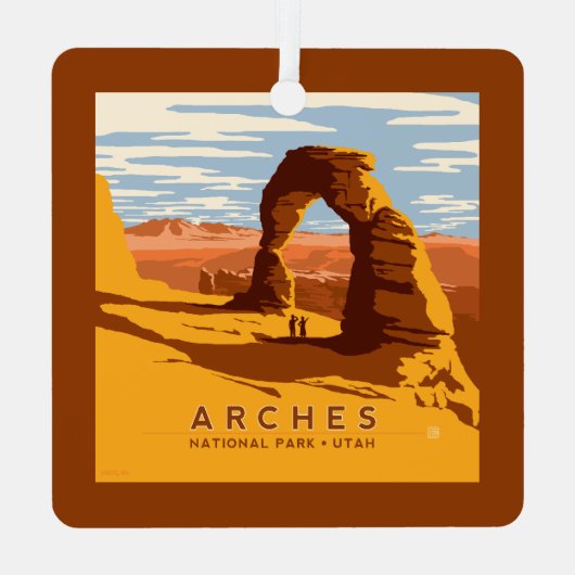 Nationaal park Arches Utah | Metalen Ornament (Achterkant)