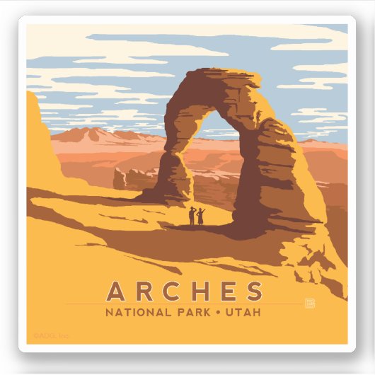Nationaal park Arches Utah | Sticker (Voorkant)