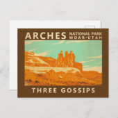 nationaal park arches utah Three Gossips Briefkaart (Voorkant / Achterkant)