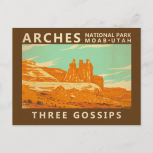 nationaal park arches utah Three Gossips Briefkaart