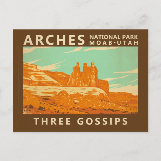 nationaal park arches utah Three Gossips Briefkaart (Voorkant)