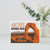 Nationaal park Arches, Utah Vintage Travel Briefka Briefkaart (Staand voorkant)