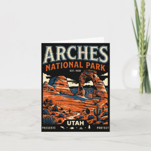 Nationaal park Arches vintage retro avontuur Kaart