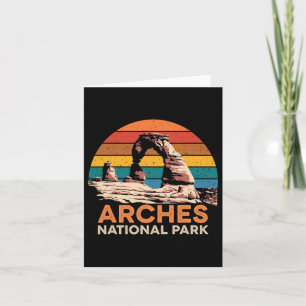 Nationaal park Arches Vintage van Utah Kaart