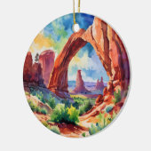 Nationaal park Arches - Waterverf van Utah Keramisch Ornament (Links)