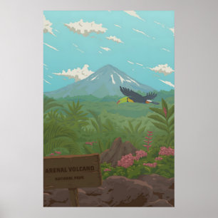 Nationaal park Arenal Volcano Costa Rica Reizen Poster