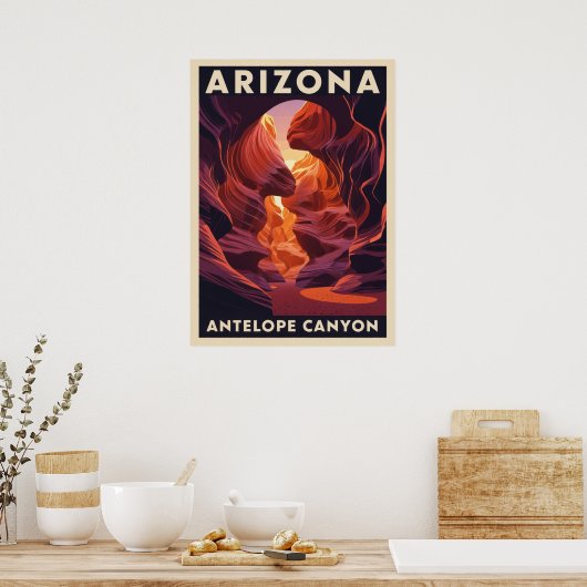 Nationaal park Arizona Antelope Canyon V01 Poster (Keuken)
