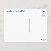 Nationaal park Arizona Briefkaart Grand Canyon (Achterkant)