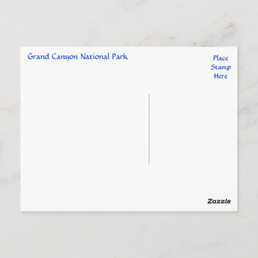 Nationaal park Arizona Briefkaart Grand Canyon (Achterkant)