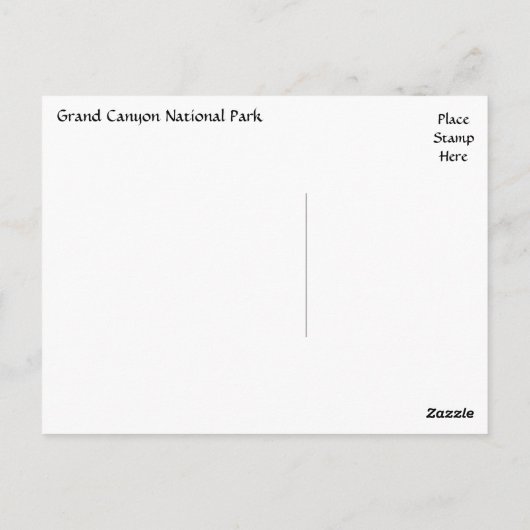 Nationaal park Arizona Briefkaart Grand Canyon (Achterkant)