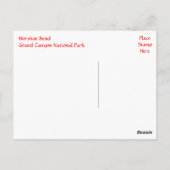 Nationaal park Arizona Briefkaart Grand Canyon (Achterkant)