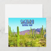 Nationaal Park Arizona Cactus Flat Kaart (Voorkant / Achterkant)